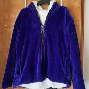Plush Purple Zip-Up Hoodie